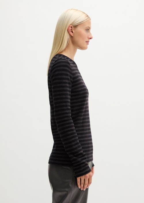 Striped T-shirt, regular fit — Dark Blue