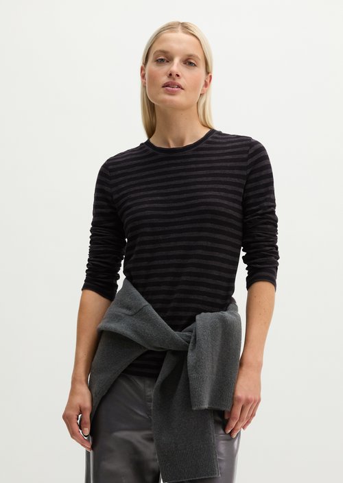 Striped T-shirt, regular fit — Dark Blue