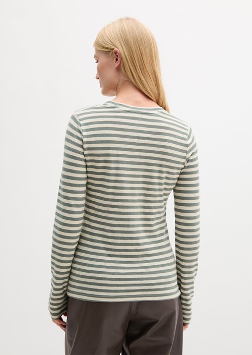 Striped T-shirt, regular fit — Medium Blue