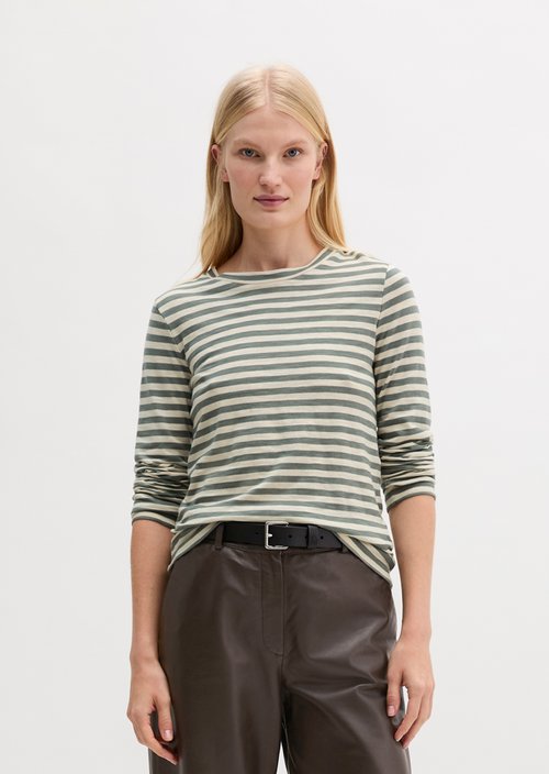 Striped T-shirt, regular fit — Medium Blue
