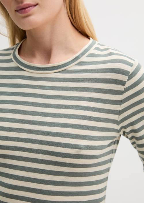 T-shirt rayé, coupe standard Medium Blue en vue détaillée