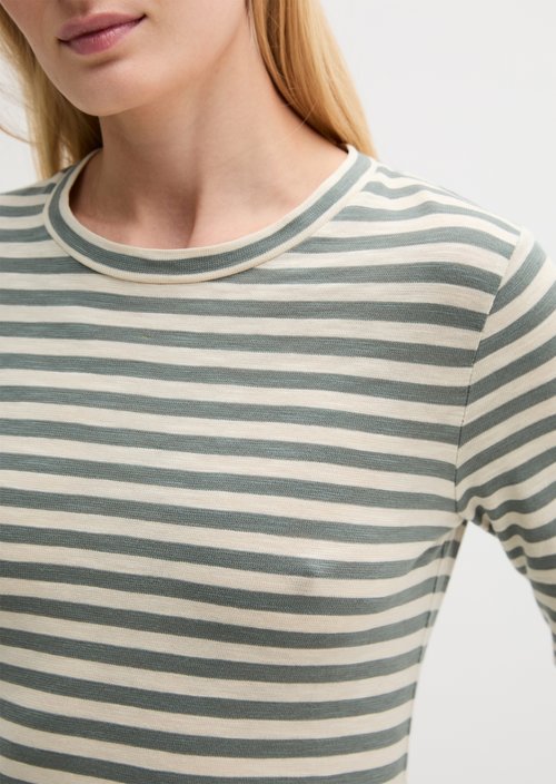 Striped T-shirt, regular fit — Medium Blue