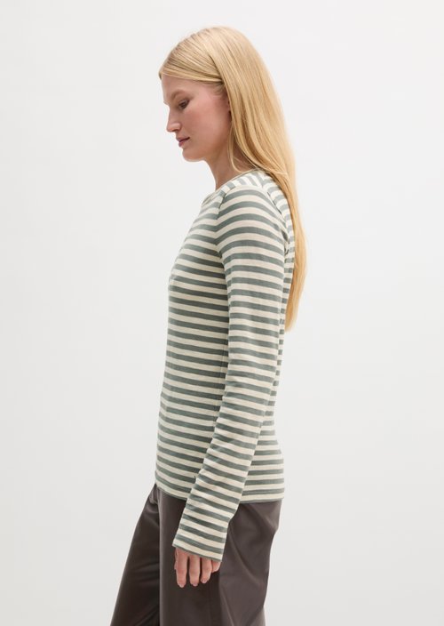 Striped T-shirt, regular fit — Medium Blue