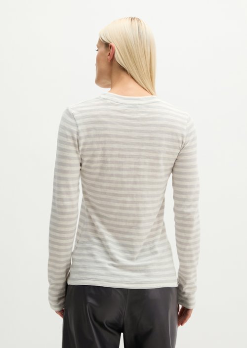 Striped T-shirt, regular fit — Light Blue