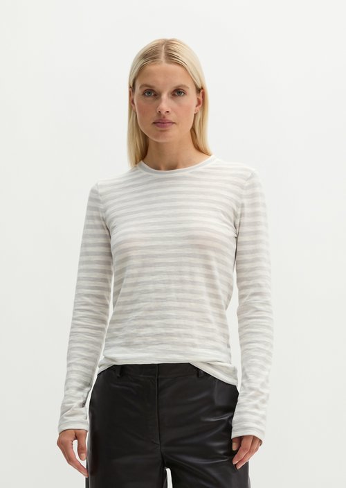 Striped T-shirt, regular fit — Light Blue
