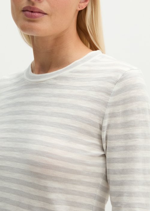 Striped T-shirt, regular fit — Light Blue