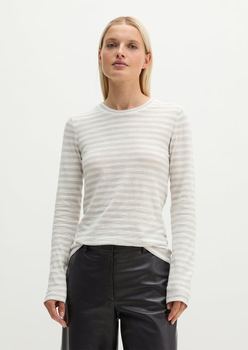 Striped T-shirt, regular fit — Light Blue