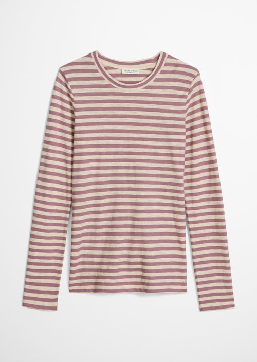 Striped T-shirt, regular fit — Light Pink