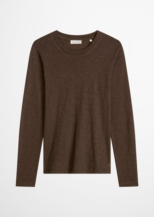 Regular-fit long-sleeve shirt — Burnt Coffee
