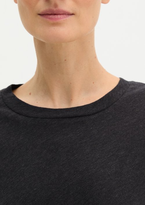 Regular-fit long-sleeve shirt — Coal Grey Melange