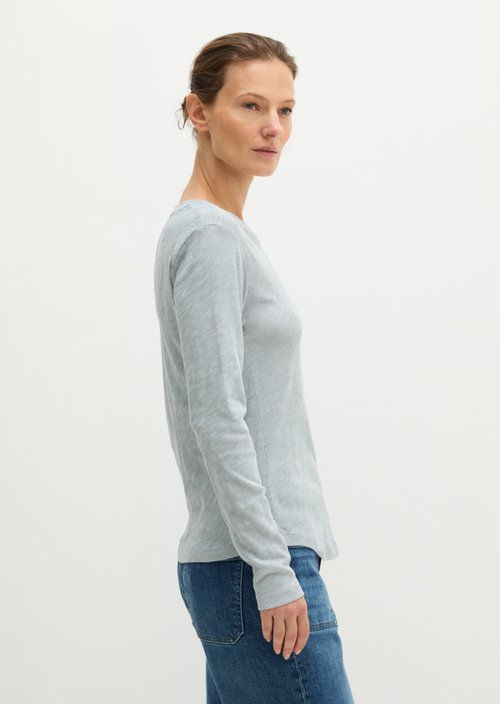 Regular-fit long-sleeve shirt — Glacial Blue