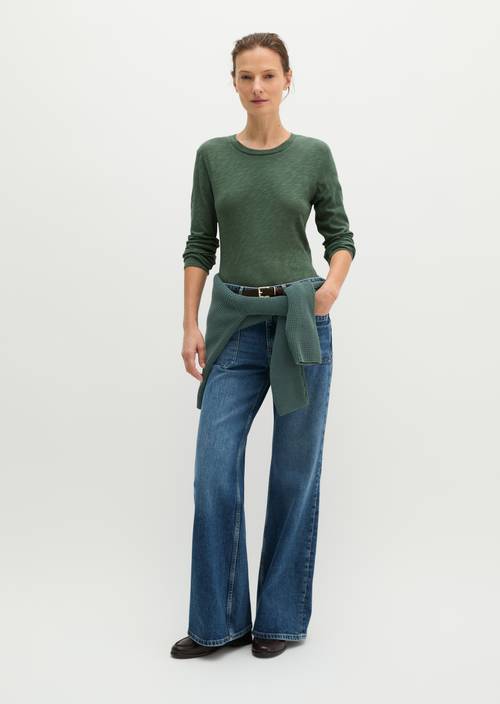 Longsleeve regular Quiet Pine in Frontalansicht