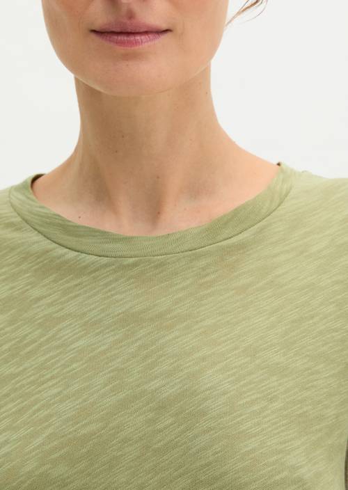 Longsleeve regular Smooth Sage in Detailansicht