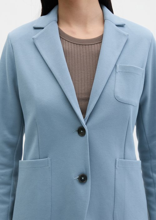 Piqué jersey blazer regular — Fall Sky