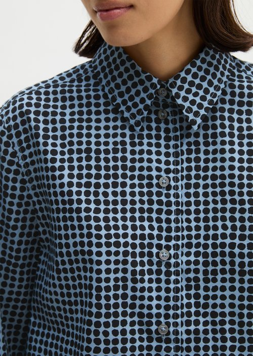 A-shape blouse — Medium Blue