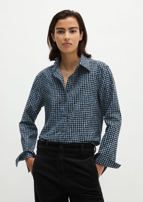 A-shape blouse — Medium Blue