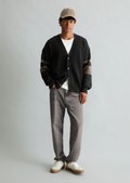 Oversized Cardigan made of a soft virgin wool blend - black
