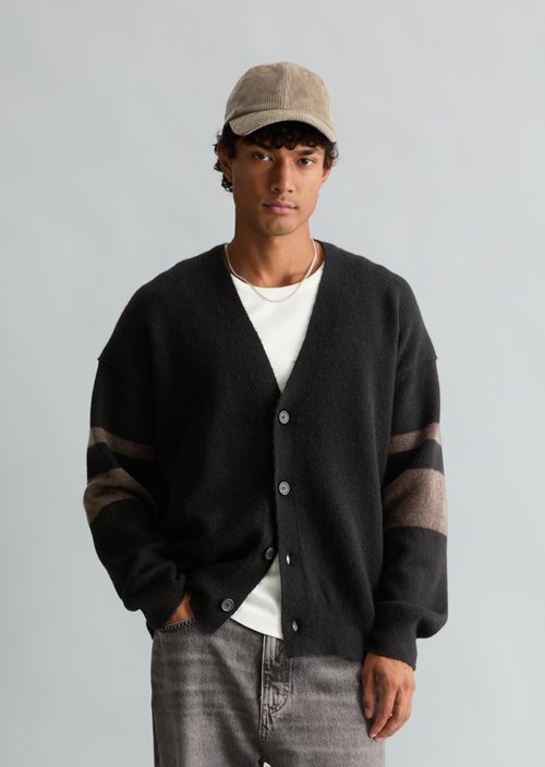 Oversized Cardigan — Black