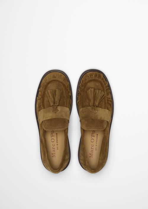 Loafer model Erin Pure Camel in bovenaanzicht