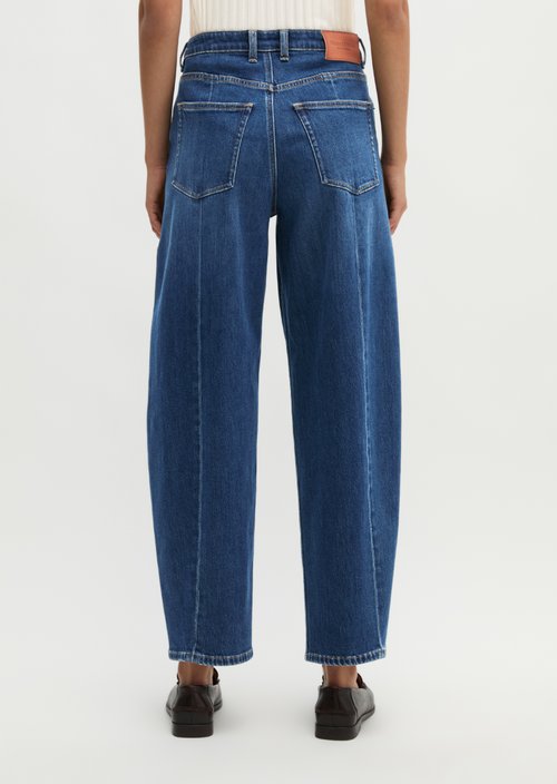 Jeans model Lara barrel cropped — Dark Blue