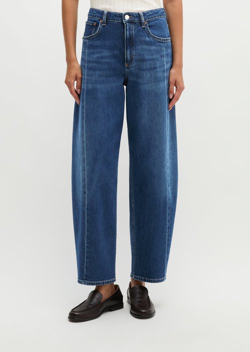 Jeans model Lara barrel cropped — Dark Blue