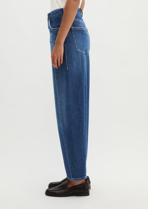 Jeans model Lara barrel cropped — Dark Blue