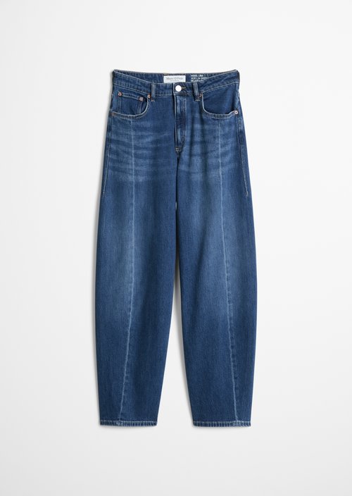 Jeans model Lara barrel cropped — Dark Blue