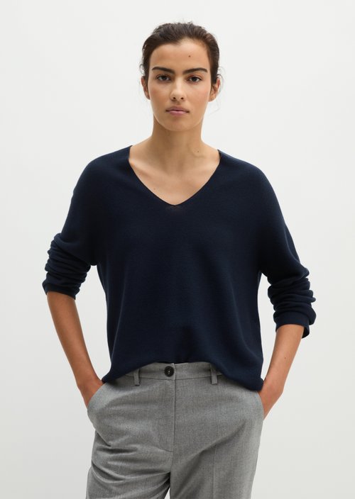 Seamless sweater relaxed — Martime Blue