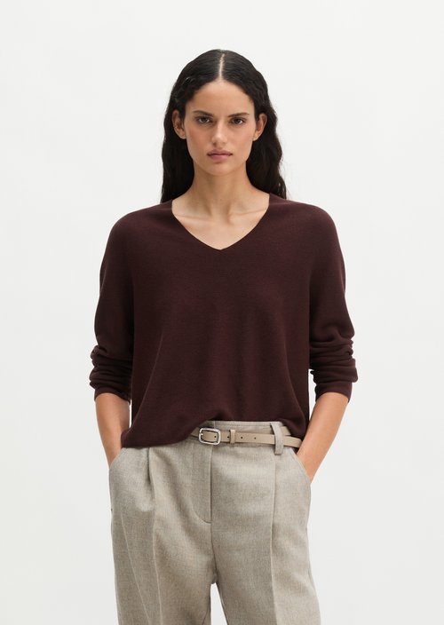 Seamless sweater relaxed — Black Cherry