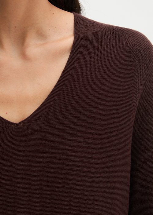 Seamless sweater relaxed — Black Cherry