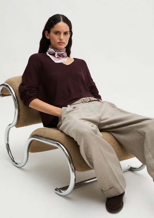 Seamless sweater relaxed — Black Cherry