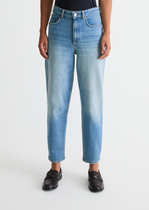 Jeans model Lara barrel cropped — Light Blue