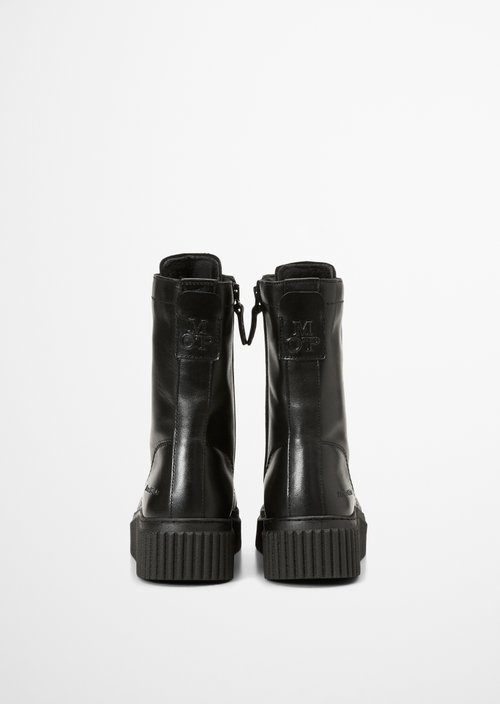 Bianca Lace-Up Boots — Black