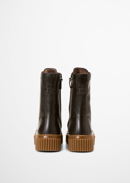 Bianca Lace-Up Boots — Black Coffee