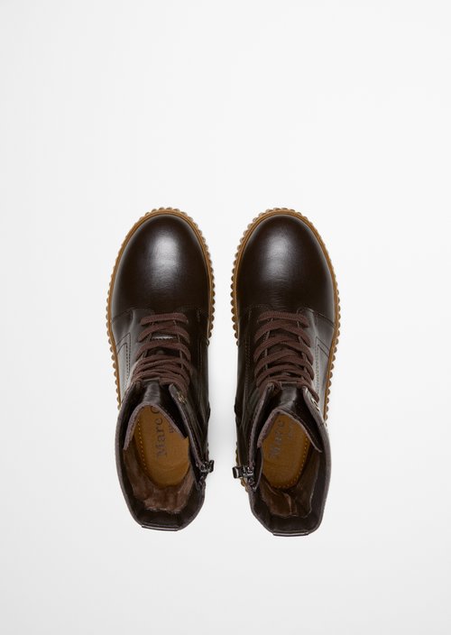 Bianca Lace-Up Boots — Black Coffee