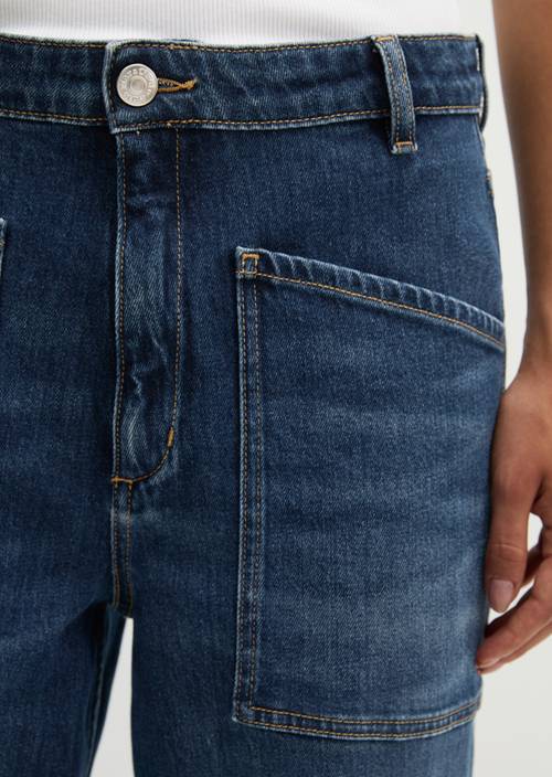 Jeans Model Iva boyfriend Dark Blue in Detailansicht