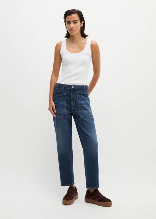 Jeans Model Iva boyfriend Dark Blue in Frontalansicht