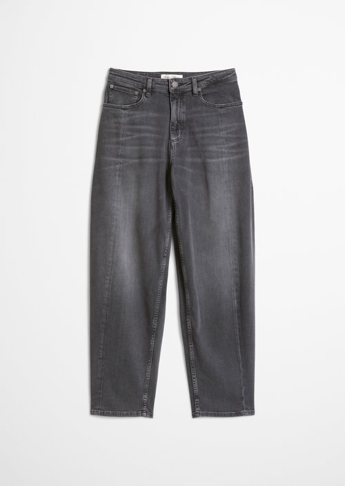 Lara Barrel Jeans — Medium Grey