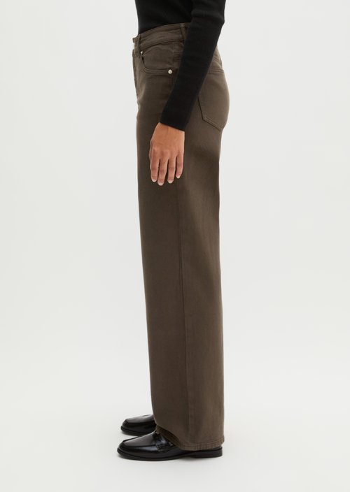 Linn Wide Jeans — Burnt Coffee