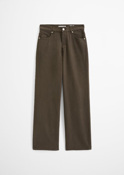 Linn Wide Jeans — Burnt Coffee
