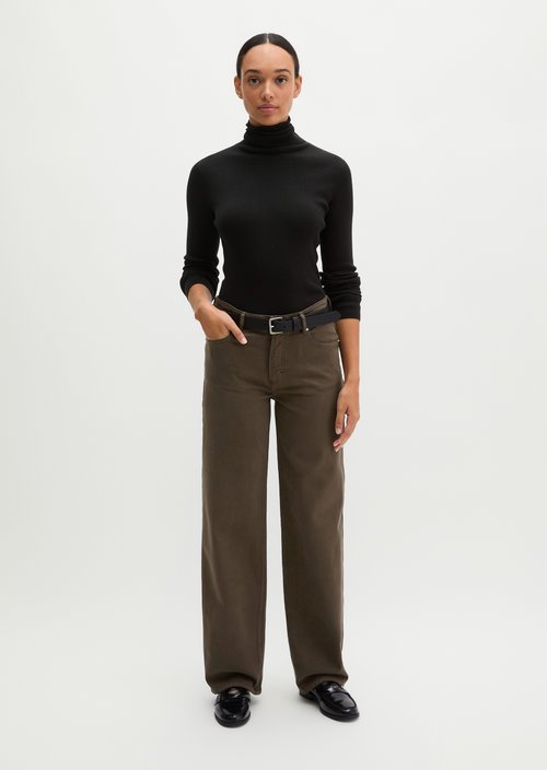 Linn Wide Jeans — Burnt Coffee