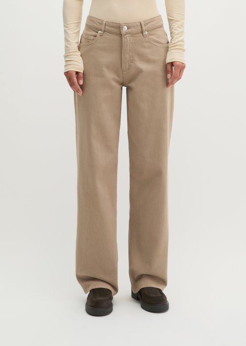 Linn Wide Jeans — Earthy Taupe