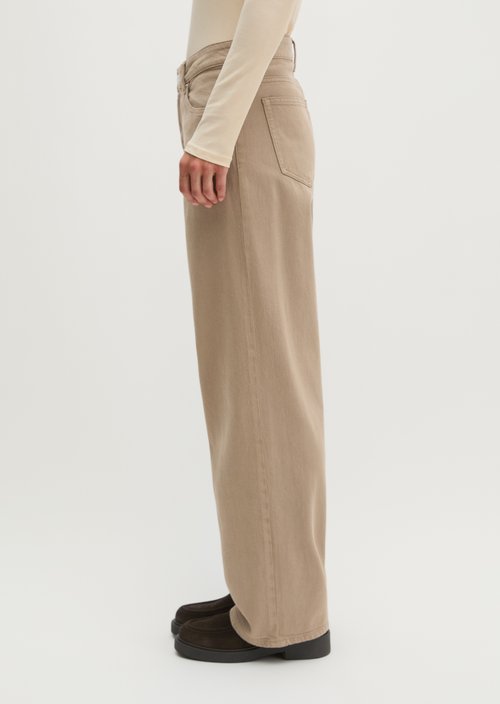 Linn Wide Jeans — Earthy Taupe
