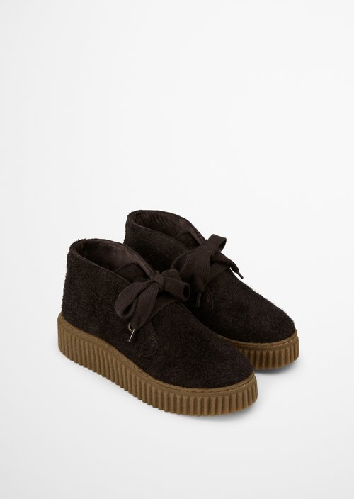 Bianca Lace-Up Shoes — Burnt Coffee