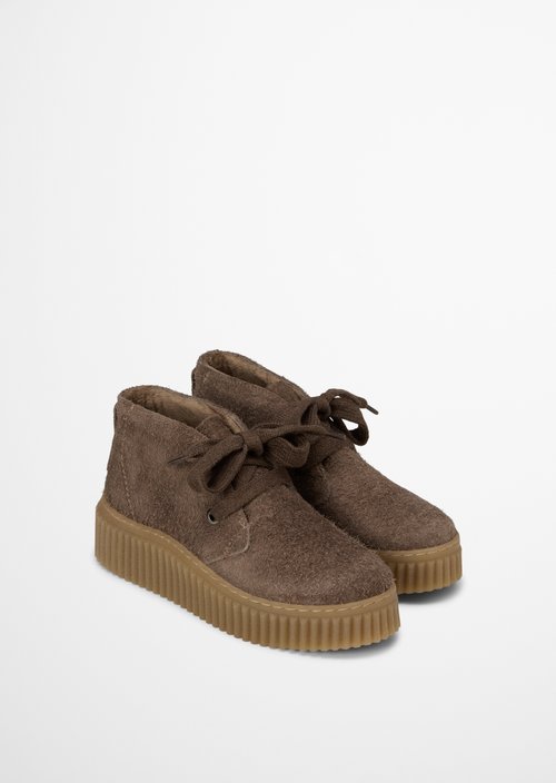 Bianca Lace-Up Shoes — Dark Taupe