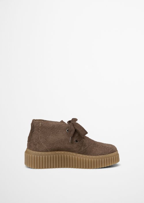 Bianca Lace-Up Shoes — Dark Taupe