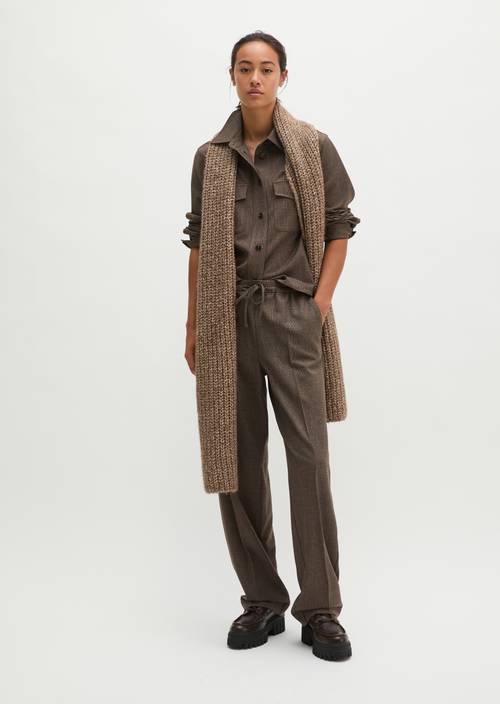 Kostkovaná košile, regular střih Dark Brown v předním pohledu