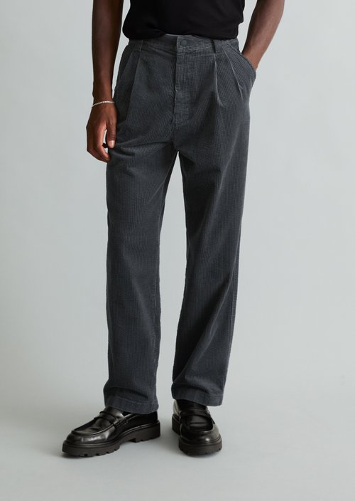Lars Regular-Fit Cord Pants — Light Graphite