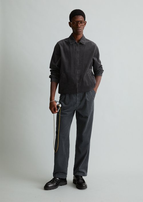 Lars Regular-Fit Cord Pants — Light Graphite