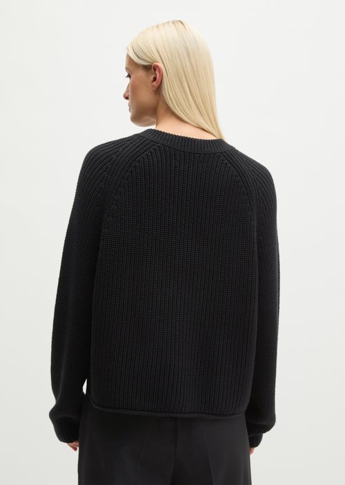 Loose-fitting cardigan — Black